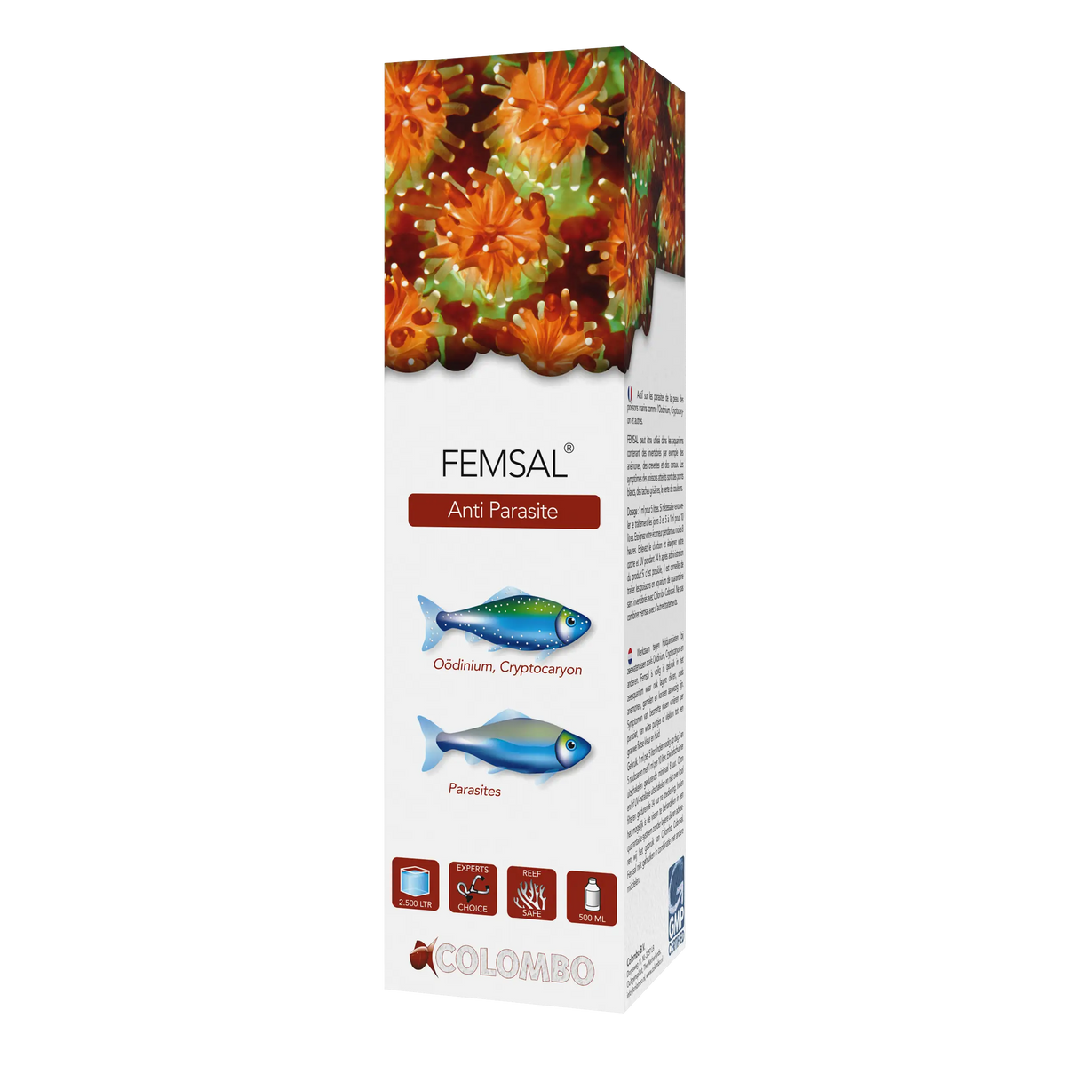 TRAITEMENT POISSON EAU DE MER - COLOMBO MARINE FEMSAL 500 ML 2.500 LITRES
